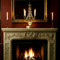 Gold-plated Double Candlestick Crystal Candelabra