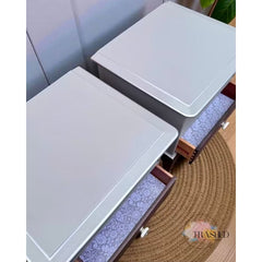 Grey & Dark Wood Luxury Nightstands | Mid Century Stag