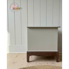 Grey & Dark Wood Luxury Nightstands | Mid Century Stag