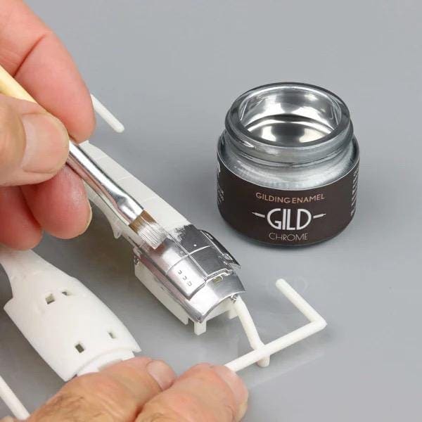 Guild Lane Chrome Mirror Effect Paint 30ml | Oil Based Metallic Enamel | High Gloss Chrome Paint for Furniture, Resin & Craft