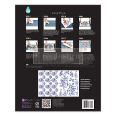Azure Florals 2 H20 Transfer by Redesign With Prima | 8.5” x 11”