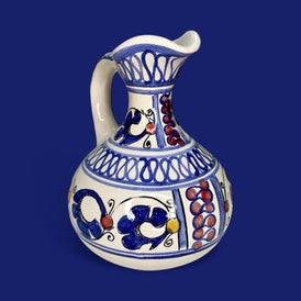 Handcrafted Small Ceramic Jug – Patagonian Floral Design