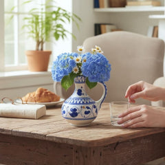 Handcrafted Small Ceramic Jug – Patagonian Floral Design