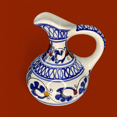 Handcrafted Small Ceramic Jug – Patagonian Floral Design