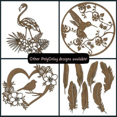 Hearts Wood Shape S140 by PolyOnlay Precision Art
