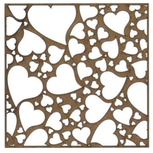 Hearts Wood Shape S140 by PolyOnlay Precision Art
