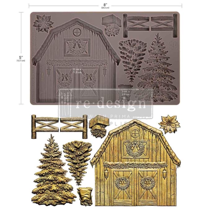 HOMESTEAD HOLIDAY Silicone Mould, Redesign with Prima 5x8"