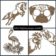 Horse Head Wood Shape S112 by PolyOnlay Precision Art