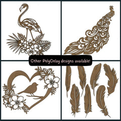 Hummingbird Wood Shape S129 | PolyOnlay Precision Art - Wood