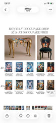 Alice in Wonderland Decoupage Paper A2 | ‘A Royal Flush of Thoughts’ | Redesign with Prima 16.5x23.4” Craft Sheet