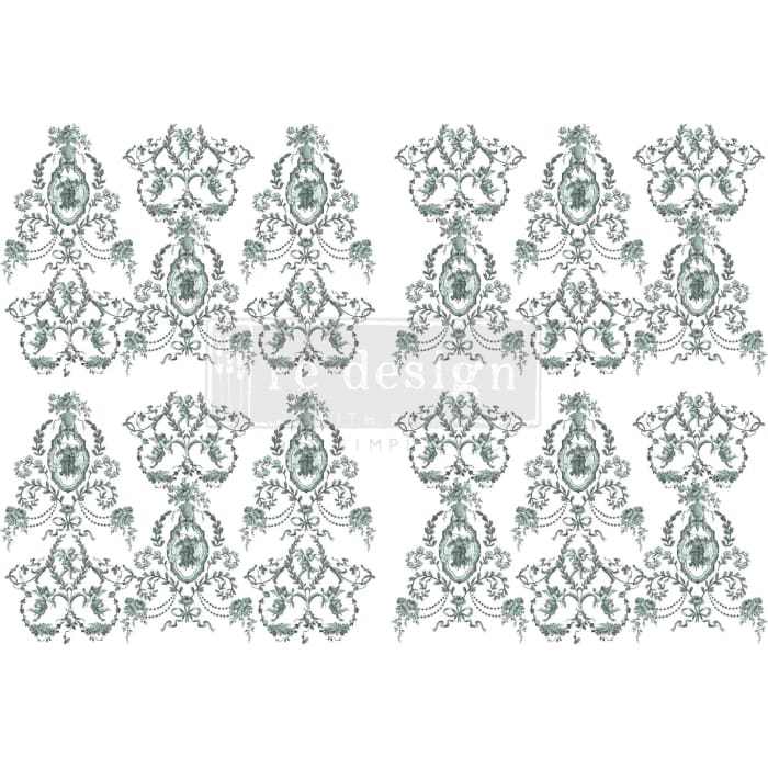 JARDIN SECRET Large Furniture Transfer by Redesign With Prima 24x35” | Vintage French Rub On Transfer