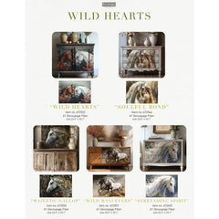 Majestic Gallop A1 Decoupage Paper by Redesign With Prima | 23.4” x 33.1” | Wild Hearts Collection