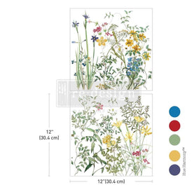 Eclat Floral Maxi Furniture Transfer by Redesign With Prima | 12” x 12” (2 sheets) | Blossom Reverie Collection
