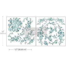 Minty Roses Maxi Furniture Transfer by Redesign With Prima | 12” x 12”