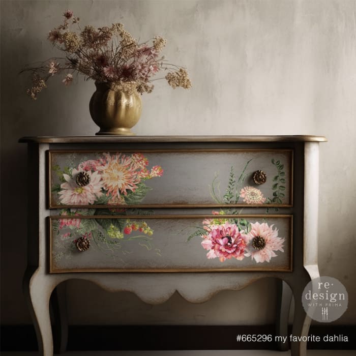 My Favourite Dahlia Maxi Furniture Transfer by Redesign With Prima | 12” x 12”