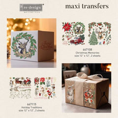 Holiday Traditions Maxi Furniture Transfer by Redesign With Prima | 12” x 12” | LIMITED EDITION