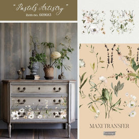 Pastel Artistry Maxi Furniture Transfer by Redesign With Prima | 12” x 12” | Pastel Artistry Collection