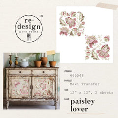 Paisley Lover Maxi Furniture Transfer by Redesign With Prima | 12” x 12”