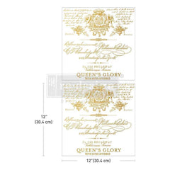 Queen’s Glory Maxi Furniture Transfer by Redesign With Prima | 12” x 12” (2 sheets) | Blossom Reverie Collection