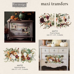 Autumnal Bliss Maxi Furniture Transfer by Redesign With Prima | 12” x 12” | LIMITED EDITION