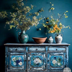 Blue Wildflowers Middy Transfer by Redesign With Prima | 8.5” x 11”