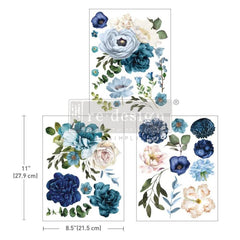 Blue Wildflowers Middy Transfer by Redesign With Prima | 8.5” x 11”