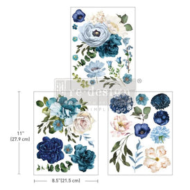 Blue Wildflowers Middy Transfer by Redesign With Prima | 8.5” x 11”