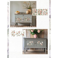 Creamy Blush Blooms Middy Furniture Transfer by Redesign With Prima | 8.5” x 11” | Blossom Reverie Collection