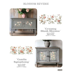 Creamy Blush Blooms Middy Furniture Transfer by Redesign With Prima | 8.5” x 11” | Blossom Reverie Collection