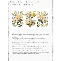 Yellow Bliss Middy Furniture Transfer by Redesign With Prima | 8.5” x 11” | Blossom Reverie Collection