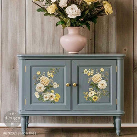 Yellow Bliss Middy Furniture Transfer by Redesign With Prima | 8.5” x 11” | Blossom Reverie Collection
