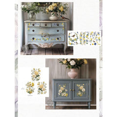 Yellow Bliss Middy Furniture Transfer by Redesign With Prima | 8.5” x 11” | Blossom Reverie Collection
