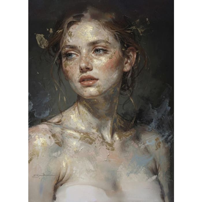 Beautiful Lady Decoupage Paper | Freckles | Mint by Michelle A1/A3