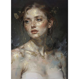 Beautiful Lady Decoupage Paper | Freckles | Mint by Michelle A1/A3