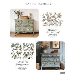 NEW Aviary Elegance Furniture Transfer by Redesign With Prima | 24” x 35” | Branch Harmony Collection