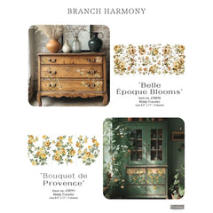 NEW Belle Epoque Blooms Middy Furniture Transfer by Redesign With Prima | 8.5” x 11” | Branch Harmony Collection