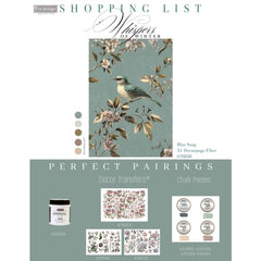 NEW Blue Song A1 Decoupage Paper by Redesign With Prima | 23.4” x 33.1” | Branch Harmony Collection