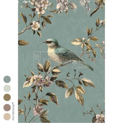 NEW Blue Song A1 Decoupage Paper by Redesign With Prima | 23.4” x 33.1” | Branch Harmony Collection