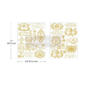 NEW Gilded Memories GOLD FOIL H2O Transfer by Redesign With Prima | 8.5” x 11”