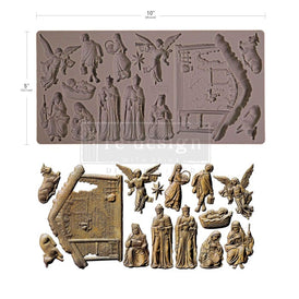 New! HOLY NIGHT NATIVITY Decor Mould by Redesign With Prima | 5" x 10" x 8mm
