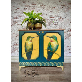 New! HUMMINGBIRD LEFT Decoupage Paper Mint by Michelle | A3