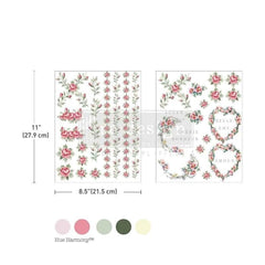 NEW Nostalgic Blooms H2O Transfer by Redesign With Prima | 8.5” x 11”