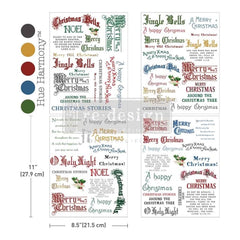NOEL IN SCRIPT Middy Transfer, Redesign with Prima 8.5x11” x4