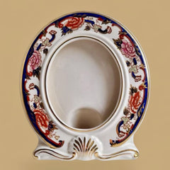 Pair of Vintage Mason’s Ironstone Blue Mandalay Porcelain Photo Frames with Gilt Detailing