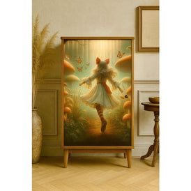 Path to Wonderland A1 Decoupage Paper | Alice in Wonderland Forest Fantasy Art for Furniture & Upcycling | Three Yellow Goats