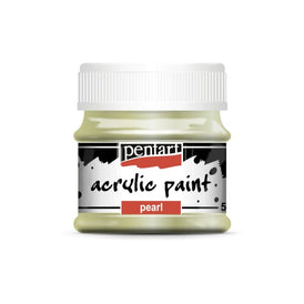 Pearl Acrylic Paint | GREEN | Pentart | 50ml - Metallic