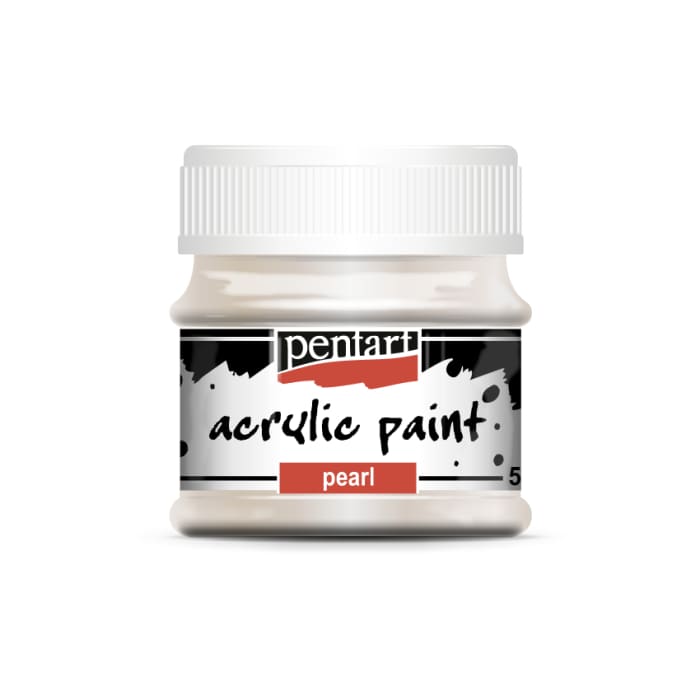 Pearl Acrylic Paint | WHITE | Pentart - Metallic Paint