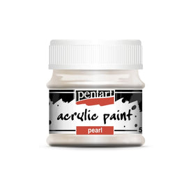 Pearl Acrylic Paint | WHITE | Pentart - Metallic Paint