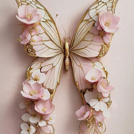 Pink Butterfly Decoupage Paper by MINT by Michelle | A3 or A1
