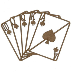 Playing Cards Wood Shape S138 by PolyOnlay Precision Art